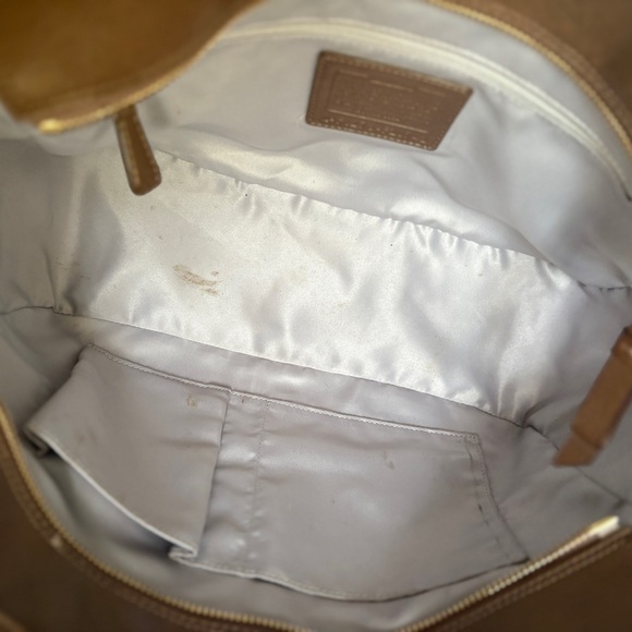 COACH Gallery Embossed C Leather Tote Copper - Picture 11 of 12